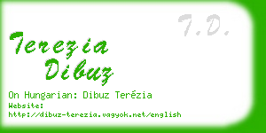 terezia dibuz business card